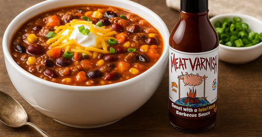Fall Chili with Lem’s Sweet with A Lot of Heat BBQ Sauce