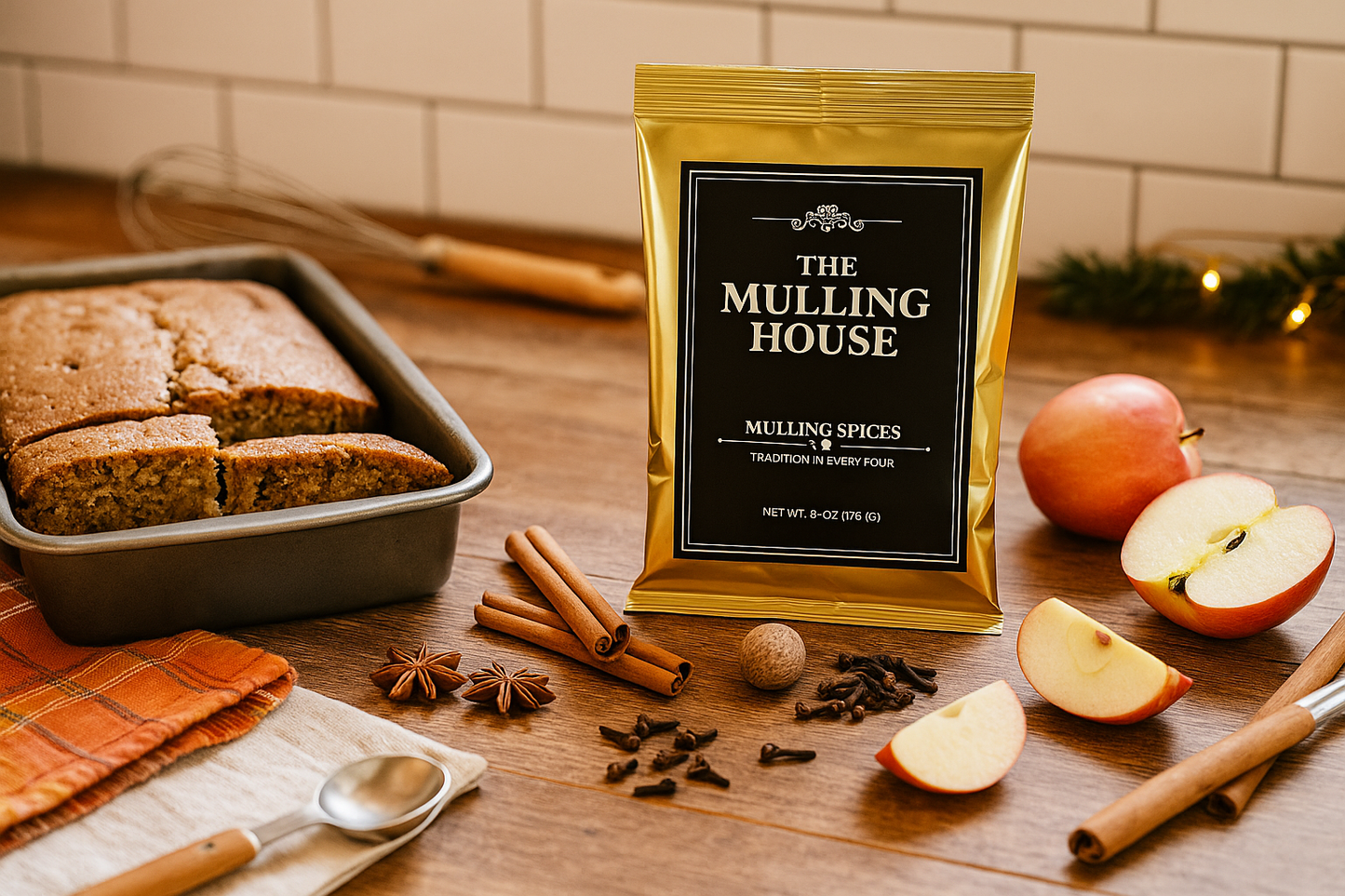 The Mulling House Mulling Spices 3-Pack – 6 oz Pouches for Making Magic in Cider, Wine, Tea, Coffee & Baking – Instant Dissolving Drink Mix with Cinnamon, Clove, Nutmeg, Citrus – Holiday Favorite