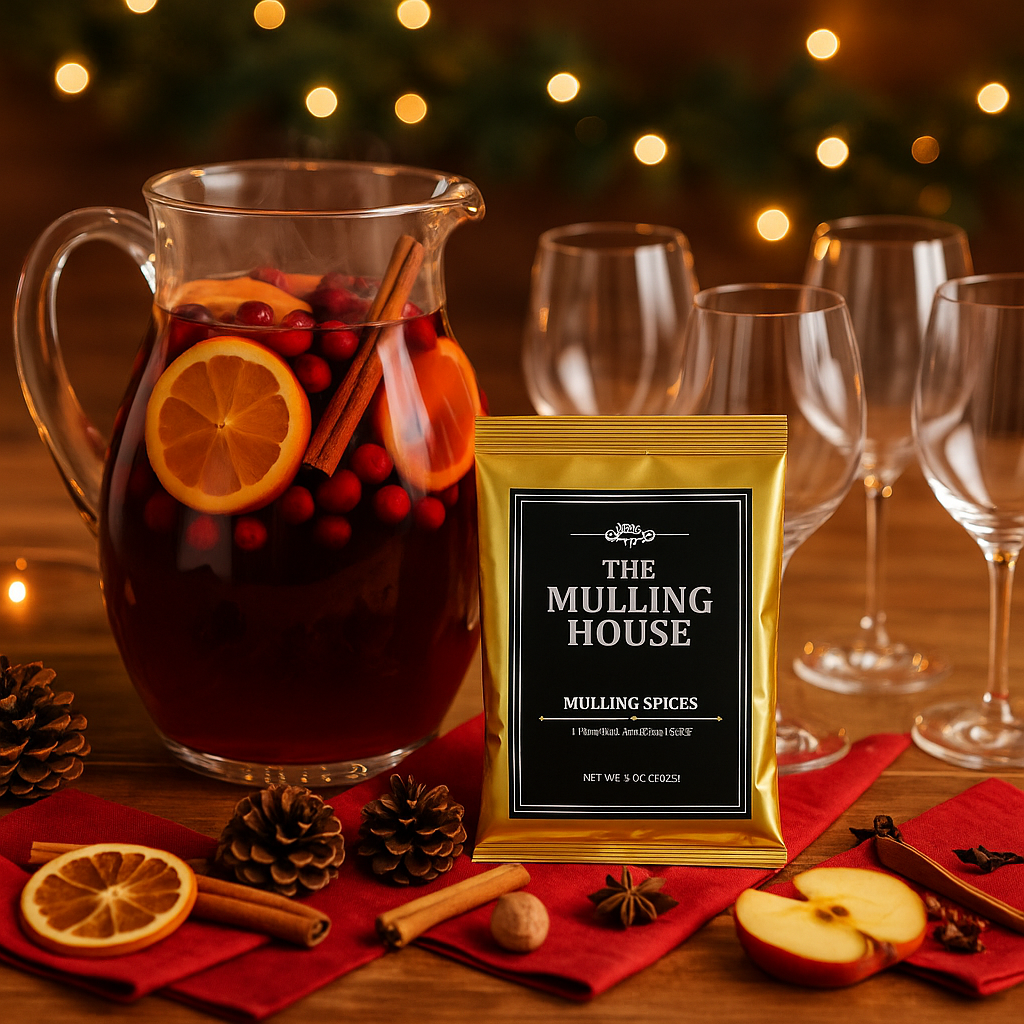 The Mulling House Mulling Spices 3-Pack – 6 oz Pouches for Making Magic in Cider, Wine, Tea, Coffee & Baking – Instant Dissolving Drink Mix with Cinnamon, Clove, Nutmeg, Citrus – Holiday Favorite