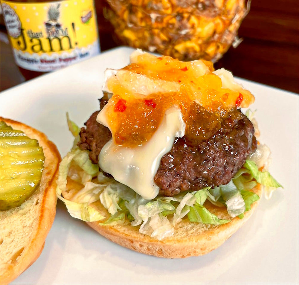 That Dam Jam! - Pineapple Ghost Pepper - A "Swicy" Burst of Sunshine in Every Jar - 8 oz - Extra Hot Sweet Pepper Jam, 100% Real Fruit, Vegan & Gluten Free (Pack of 2)