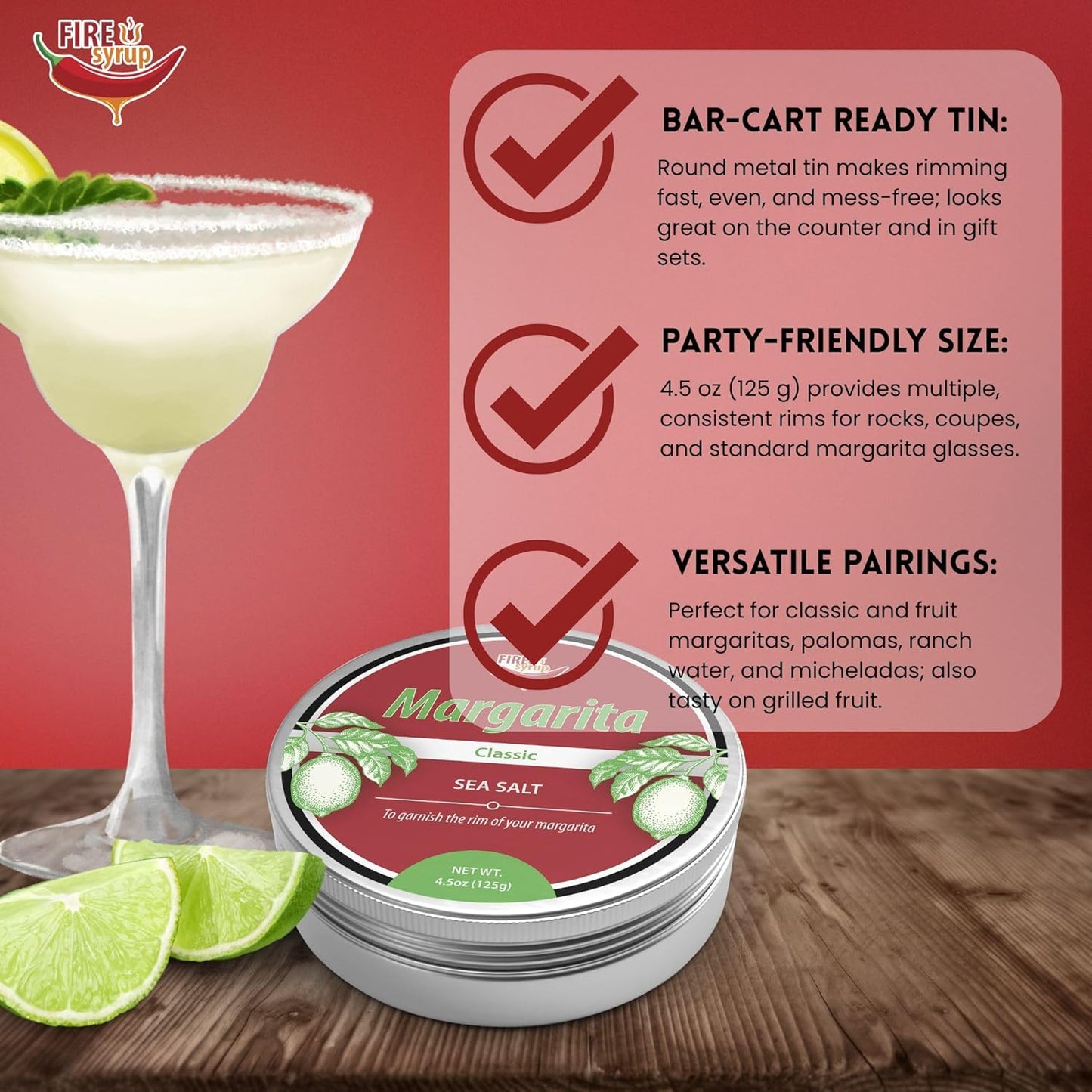 Fire Syrup & Margarita Cocktail Rimmer Duo