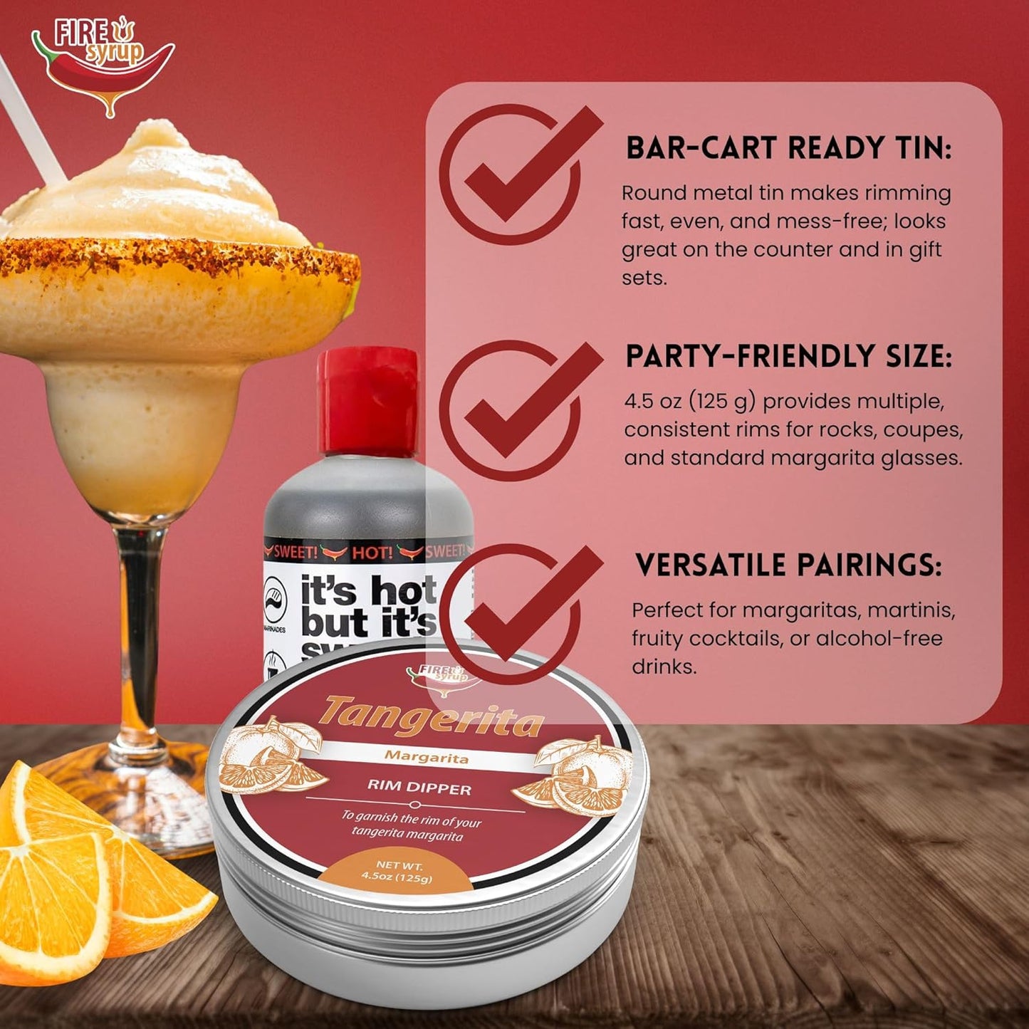 Fire Syrup & Tangerita Margarita Rim Dipper