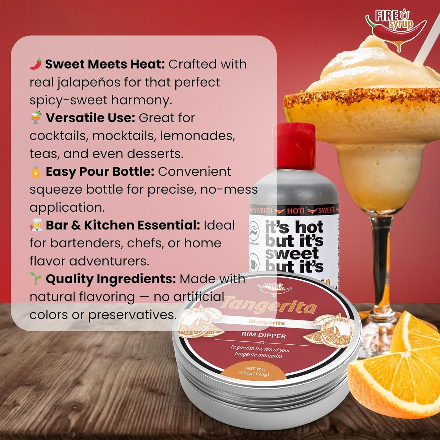 Fire Syrup & Tangerita Margarita Rim Dipper