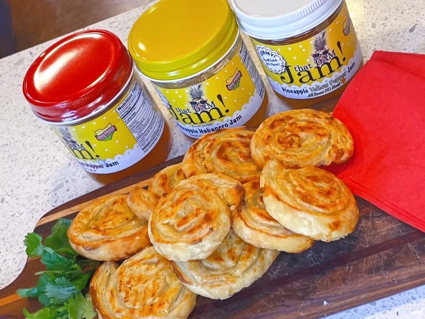 That Dam Jam! - Pineapple Ghost Pepper - A "Swicy" Burst of Sunshine in Every Jar - 8 oz - Extra Hot Sweet Pepper Jam, 100% Real Fruit, Vegan & Gluten Free (Pack of 2)